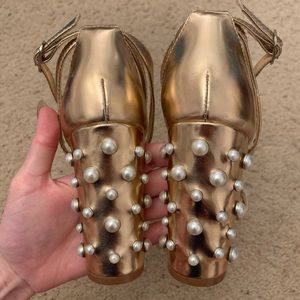 Steve Madden Rose Gold/Pearl Madiera Heels